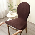housse chaise tissée motifs géométriques beige moderne protection salon mariage