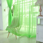 rideaux tulle transparent polyester bohème décoratif chambres salons rouge vert jaune
