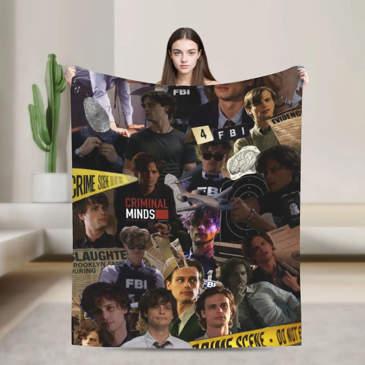 couverture flanelle polaire criminal minds personnages fbi multicolore portable moderne maison voyage pique nique