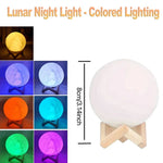 veilleuse lune cristalline led ambre blanche changement couleur ambiance moderne orbianescente