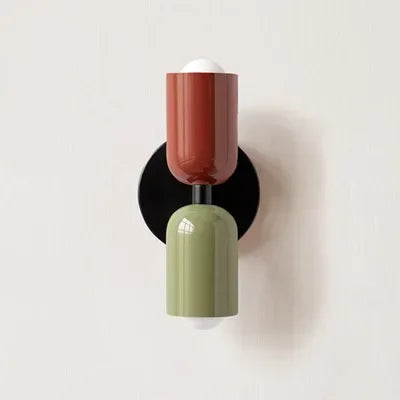 lampe murale moderne minimaliste noir vert olive rouille rose chambre cuisine salle manger