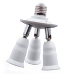 adaptateur led e27 blanc moderne vis splitter cable électrique fixations opaques