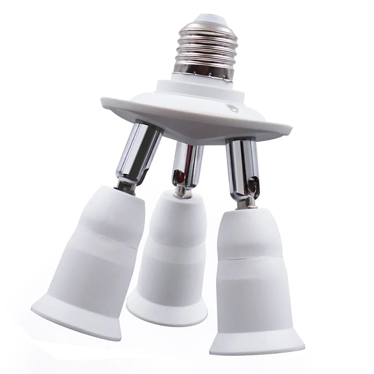 adaptateur led e27 blanc moderne vis splitter cable électrique fixations opaques