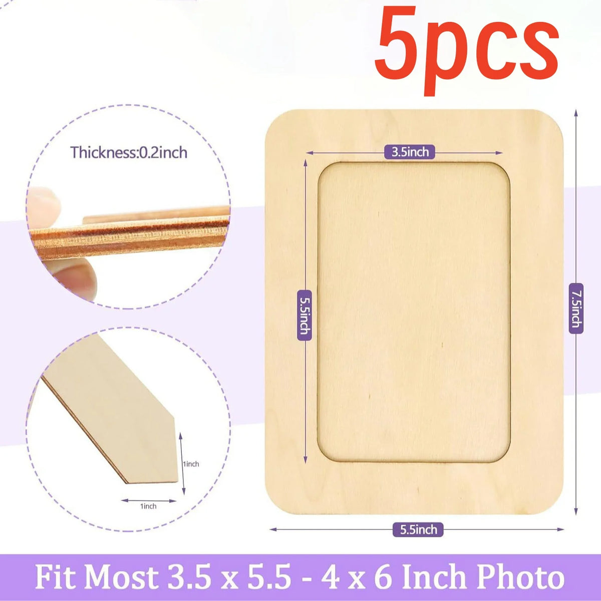 cadres photo bois rustiques couleurs vives motifs végétaux DIY peinture inclusion supports triangulaires