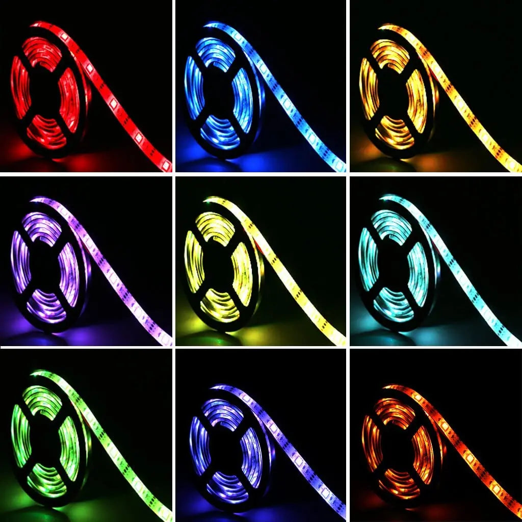ruban led multicolore synchronisation musique télécommande câble usb adhésif moderne chambre fêtesRGBOptique