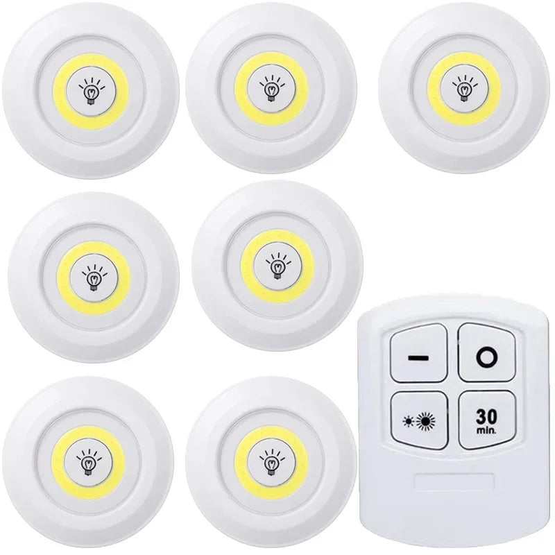 lampe led sans fil rechargeable batterie sèche adhésive télécommande blanc beige moderne minimaliste
