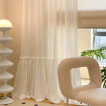 rideau blanc transparent uni moderne fenêtre tulle polyester hospitalière eyelets