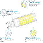 ampoule led g9 12w 220v 2700k blanc carrés jaunes modernes 50000h 250lm