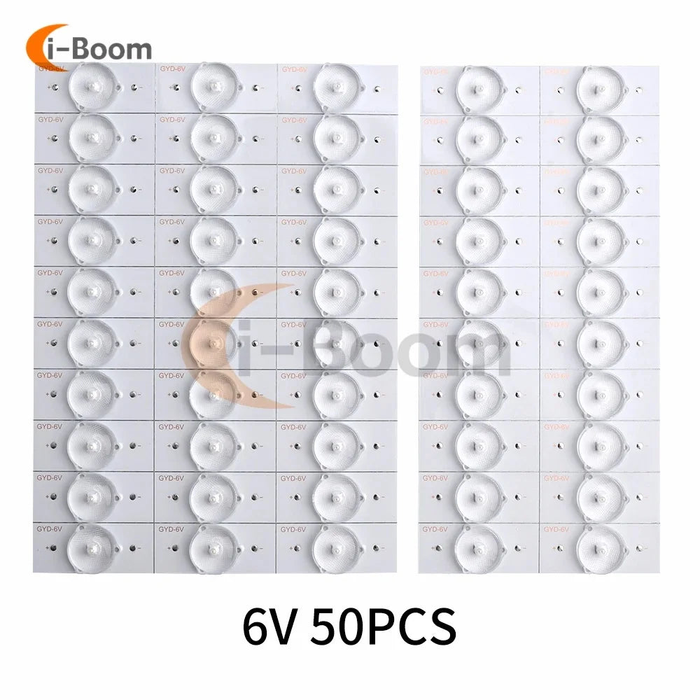 LED blanc ronde lisse moderne rétroéclairage TV 3V 6V 100pcs