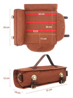 sac outils barman tissu texturé compartiments élastiques sangles réglables vintage utilitaire cocktails