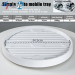 plateau mobile plantes gris blanc grille ventilation moderne pp résinerollable profondintérieur diamètre 40.5cm