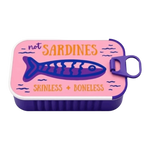 boîte bijoux vintage sardines poisson os not sardines skinless boneless poignée couleur collier boucles