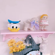 Porte-manteau mural en bois avec dentelle délicate style cœur fille pour chambre et séparateur de pièce