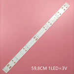 bande led éclairage tv blanc moderne connecteurs 59cm 7lames 3v