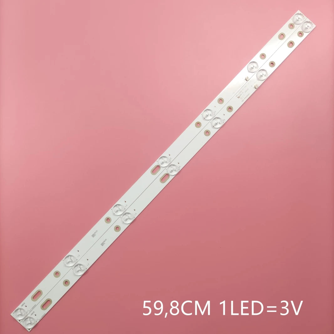 bande led éclairage tv blanc moderne connecteurs 59cm 7lames 3v