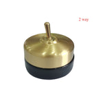 socle lampe vintage or noir rayures horizontales fixations maison DIY deco
