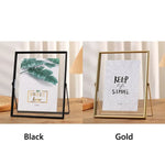 Cadre photo moderne noir or feuilles bananier fleurs séchées simple sweet 10 pouces