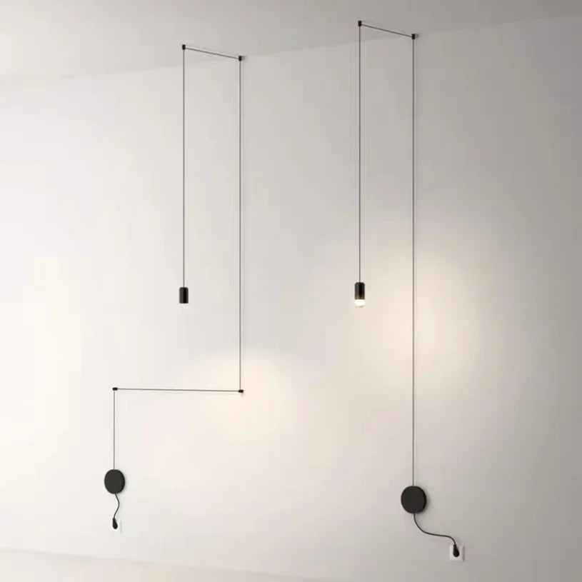 Suspension fil design moderne orange