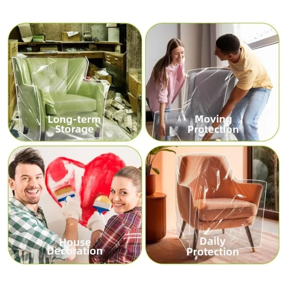 housses protection fauteuil transparentes moderne adhésives anti poussière anti rayures élégantes contemporaines efficaces nettoyage