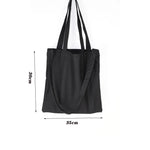 sac main noir toile fermeture eclair moderne poignees uni décontracté femme provisioning bag
