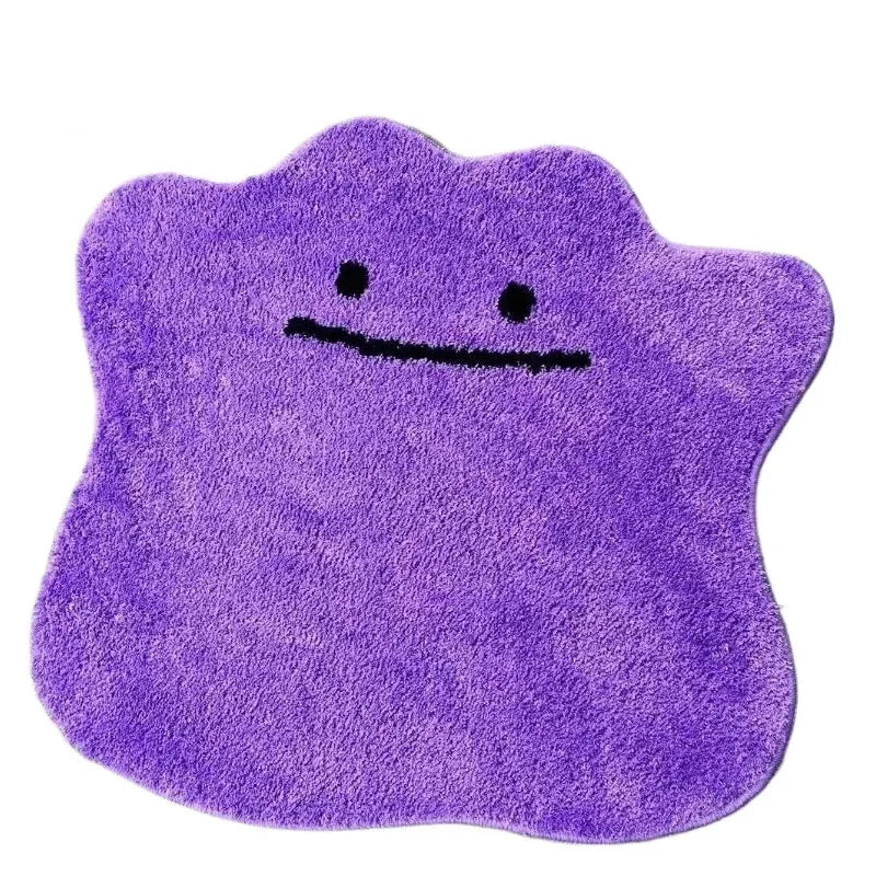 tapis poilu violet noir ditto pokémon chambre enfant décoratif antidérapant rapide sec
