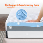matelas mémoire forme gel double king single queen oreillers blancs texture moderne chambre blanc