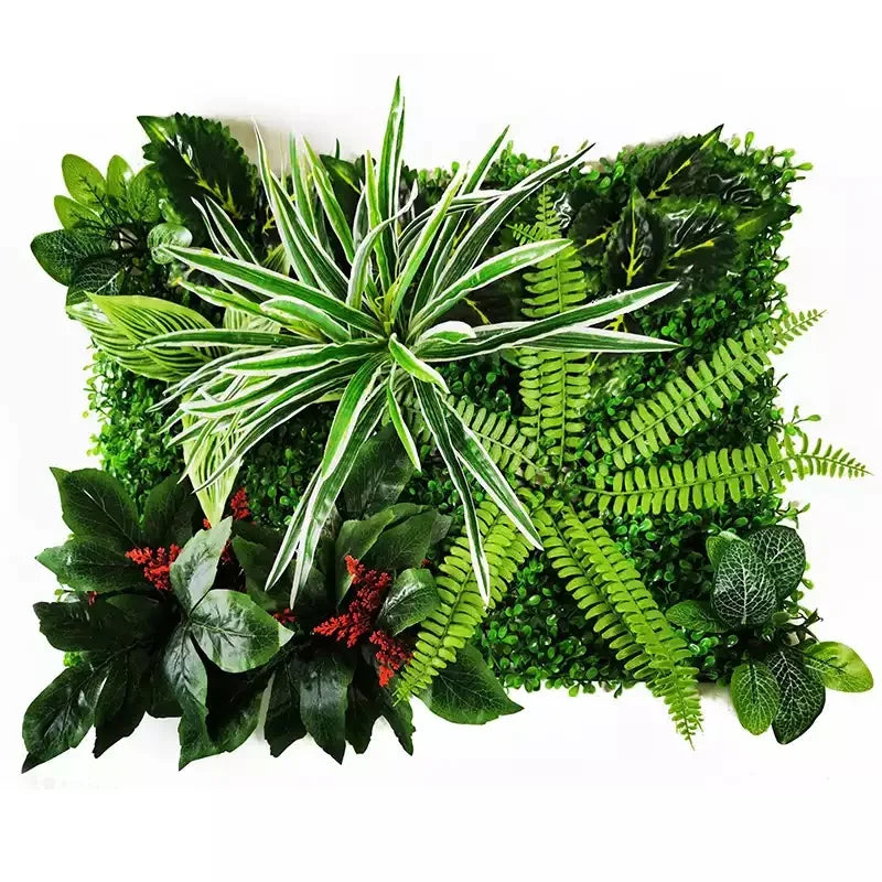 panneau muraux plantes artificielles feuilles vertes fleurs décor jardin terrasse maison extérieur naturel végétal