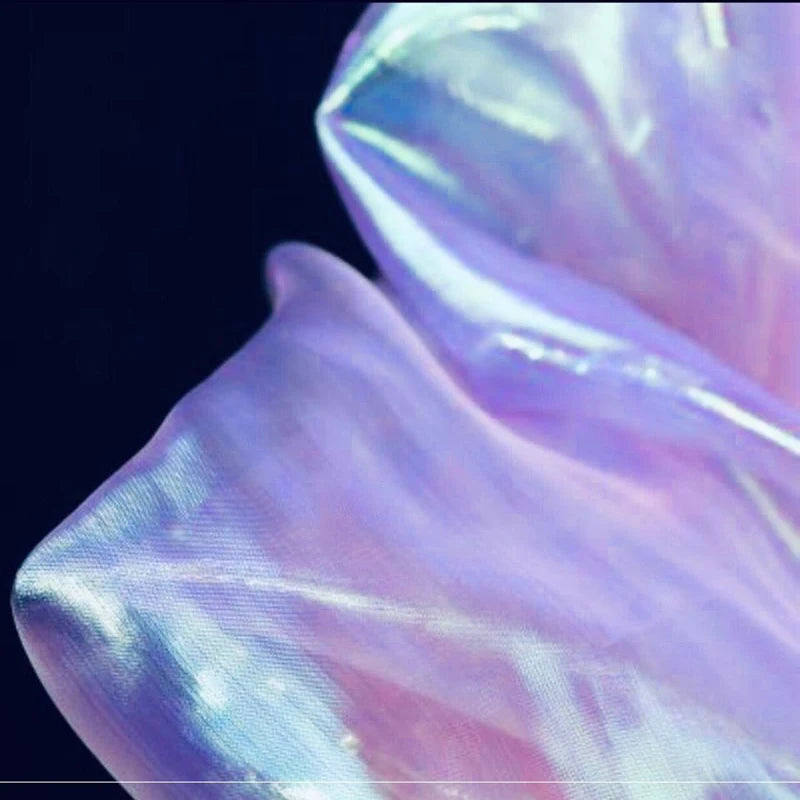 tissu organza transparent brillant polyester polyvalent mariage décoration table moderne élégant vert rose bleu