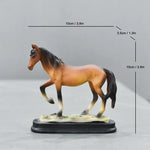 statuette cheval doré résine moderne élégante décoration salon brillante haute qualité ornement chambre