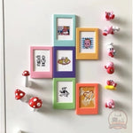 cadres photo aimants colorés motifs mignons figurines animaux décors murales photos variées transparents kpop