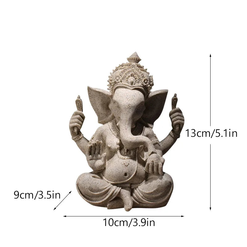 statues religieuses détaillées dorures blanc classique opalescent ornements hindouisme feng shui décoration maison