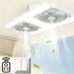 plafonnier led ventilateur double vis e27 blanc noir bleu moderne minimaliste