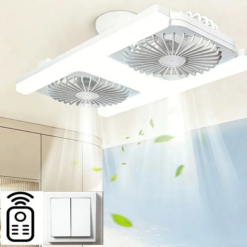 plafonnier led ventilateur double vis e27 blanc noir bleu moderne minimaliste
