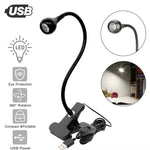 lampe flexible noir clip usb moderne lecture étude chambre chevet