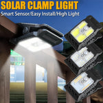lumière solaire led détecteur mouvement noir moderne ip65 abs rechargeableextérieur clips facile contemporain