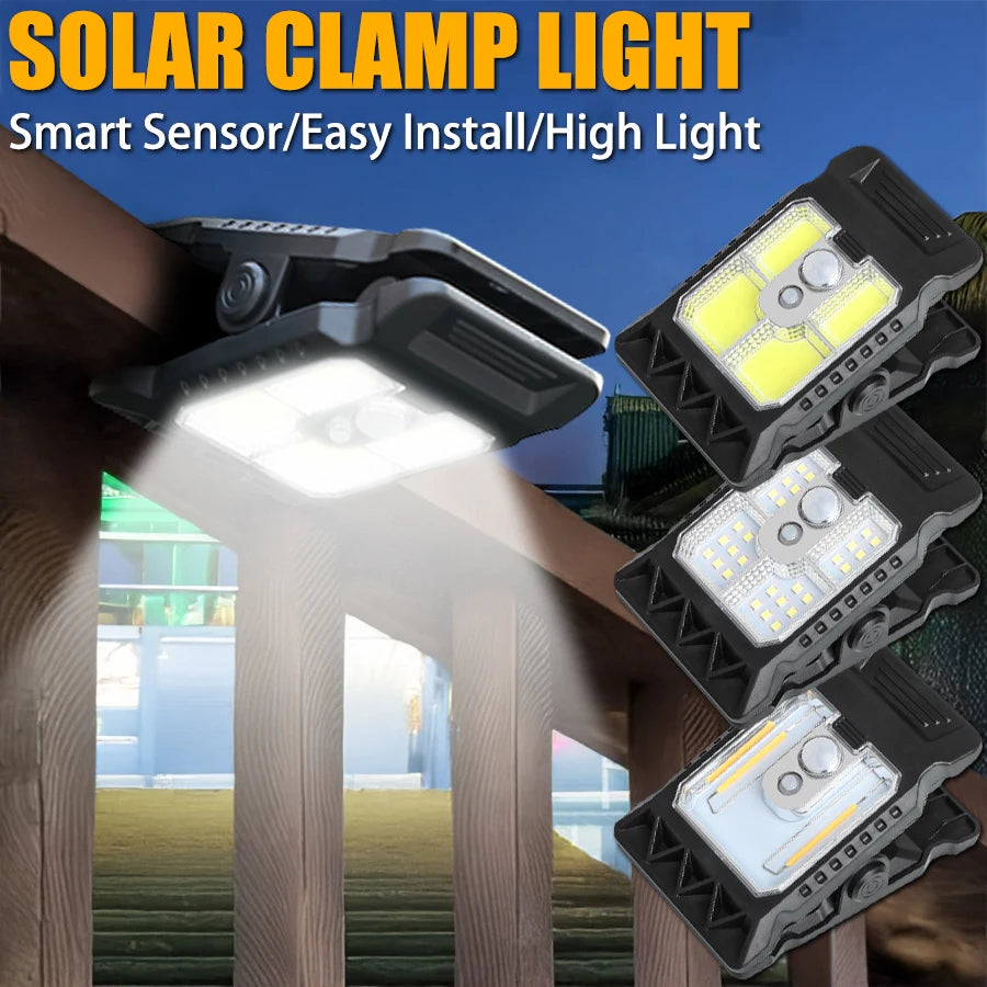 lumière solaire led détecteur mouvement noir moderne ip65 abs rechargeableextérieur clips facile contemporain