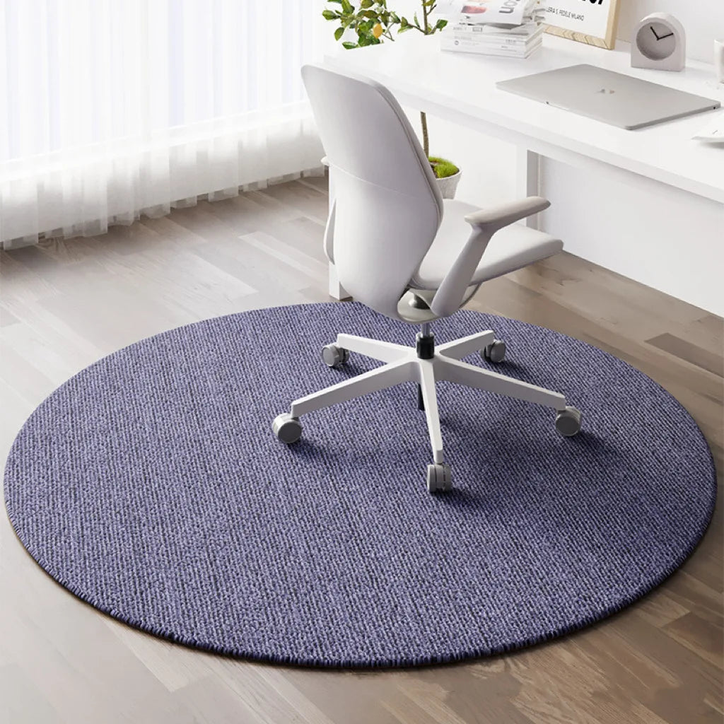 tapis rond moderne texture tissée salon chambre antiderrapant décor intérieur maison polyvalent vert