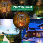 torche solaire 96 led motif floral moderne batterie intégrée ip65 fixation tringle