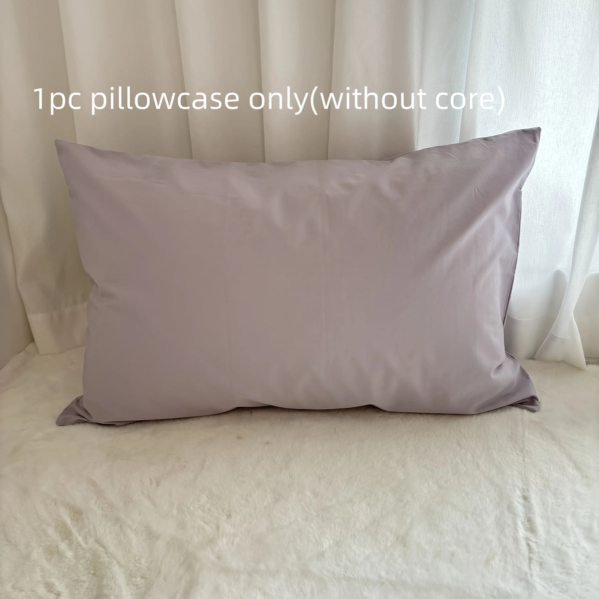 protège oreiller coton uni moderne housse protection lit bleu rose gris 50x80cm