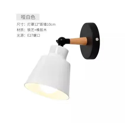 lampe murale moderne bois minimaliste blanc rose noir vert olive