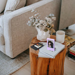 cadre photo moderne adhésif vert bleu rose violet mat opacité photos instantanées instax mini