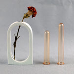 vases tubes essai transparent blanc bleu violet orange decoration maison hydroponie plantes fabrication minimaliste