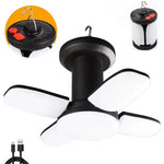 lampe camping pliable led moderne beige noir argenté crochet rechargeable usb