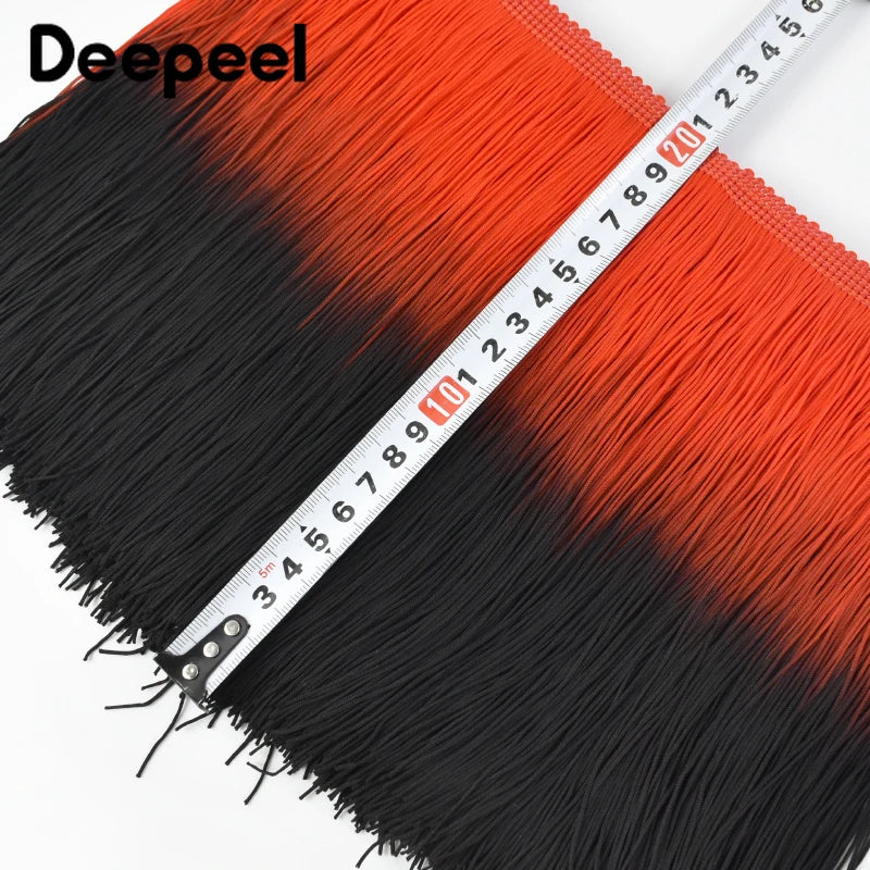 franges dégradées 100% rayonne rose bleu vert noir blanc orange violet modernes 20cm