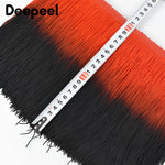 franges dégradées 100% rayonne rose bleu vert noir blanc orange violet modernes 20cm