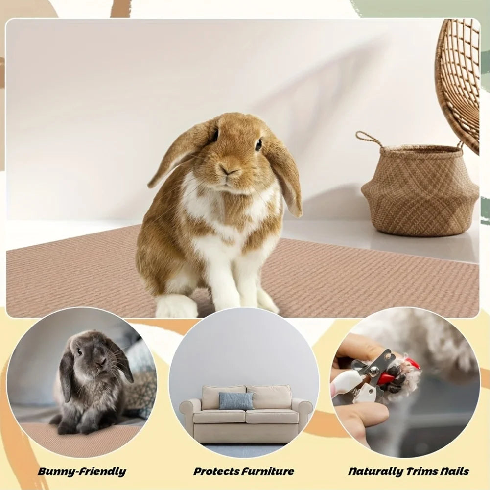 tapis adhésif protection mur chat lapin anti griffure diy beige clair marron rustic