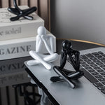 statues abstraites modernes noir blanc décor simple minimaliste