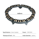 projecteur extérieur led aluminium ip65 spot arbre noir moderne éclairage paysager 210mm 310mm 380mm