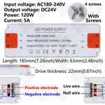 alimentation led ultra fine 12v 24v 12w 120w blanc vis moderne