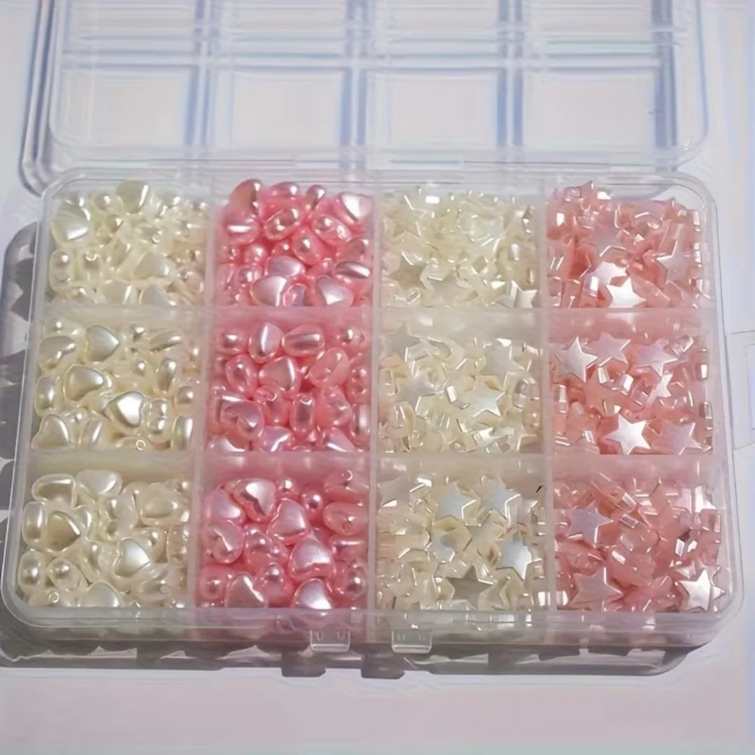 décoratives coeurs étoiles blanches roses opaques 10mm diy accessoires bricolage fêtes